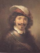 Govert flinck A young Man with a eathered cap and a gorgert (mk33) china oil painting reproduction